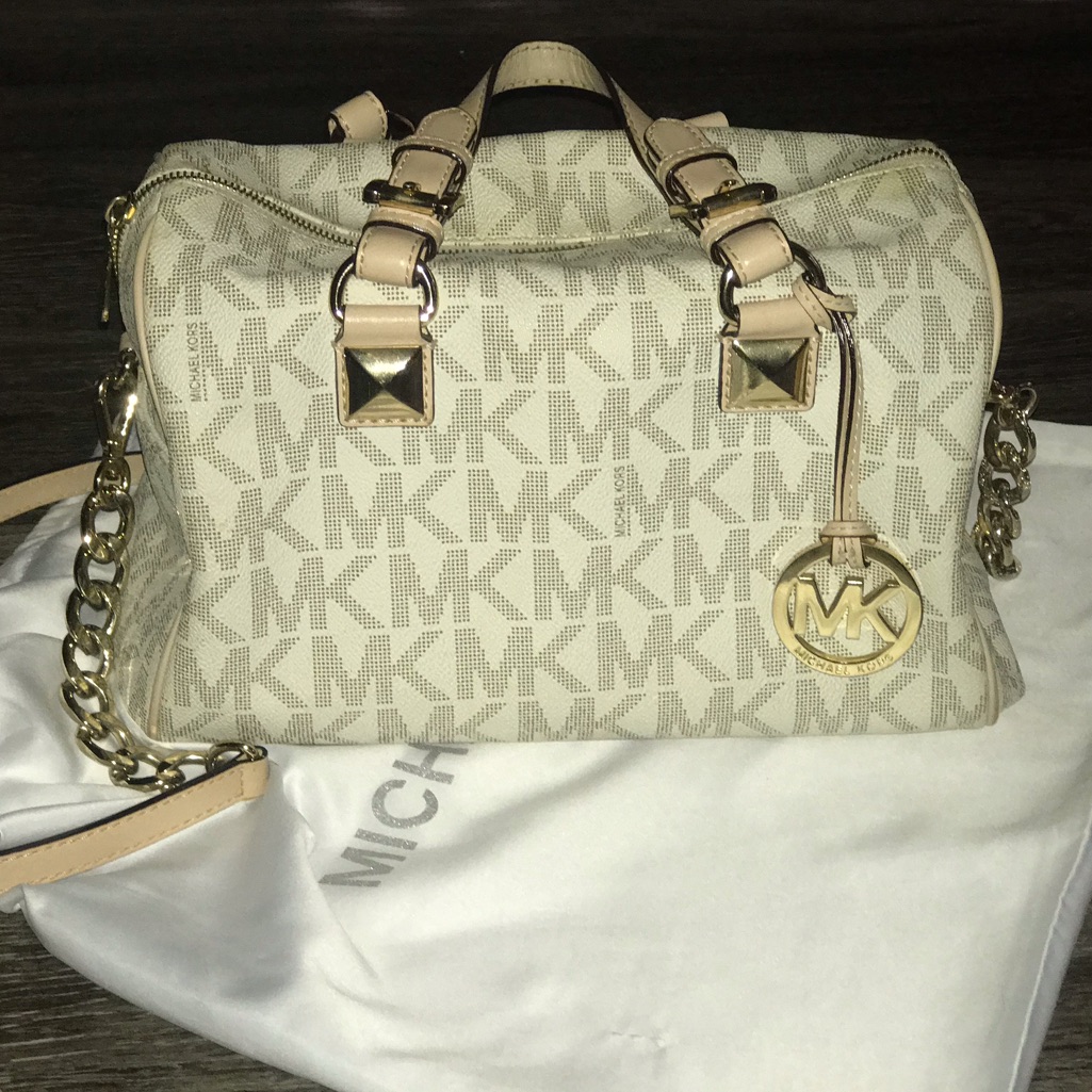 Michael Kors More Vanilla Grayson Satchel Purse